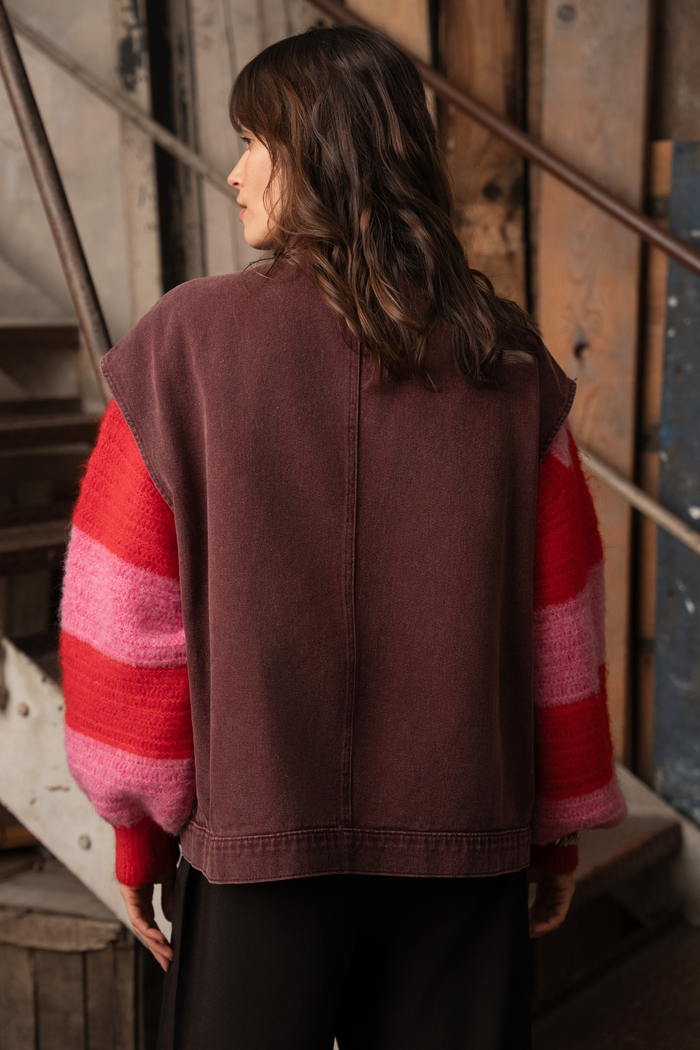 Veste sans manche Tess - Bordeaux