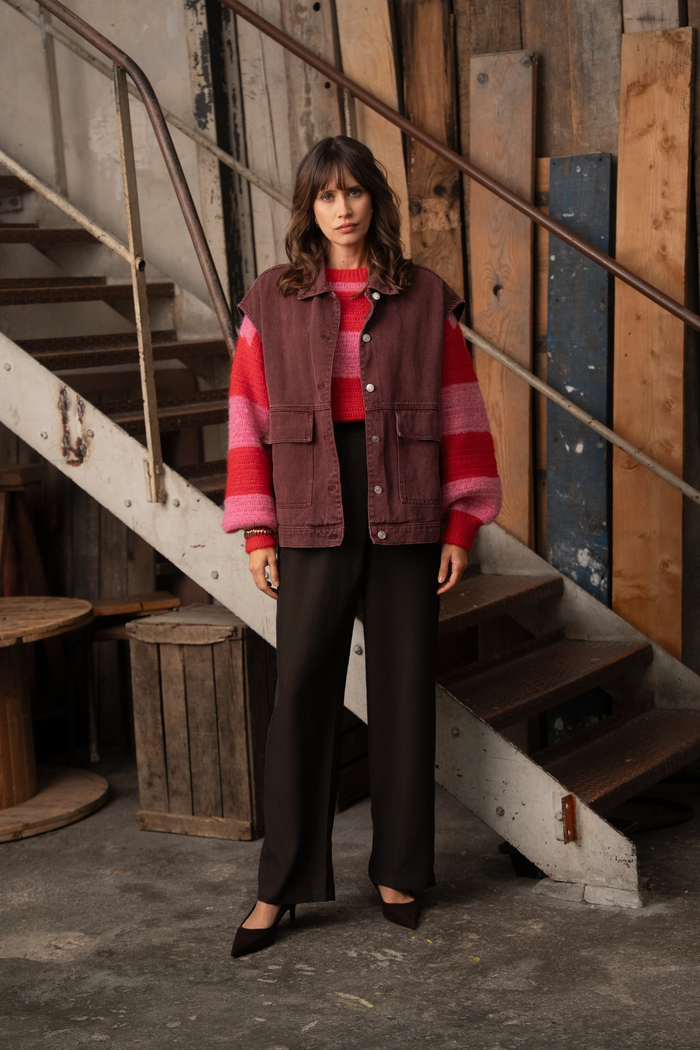 Veste sans manche Tess - Bordeaux