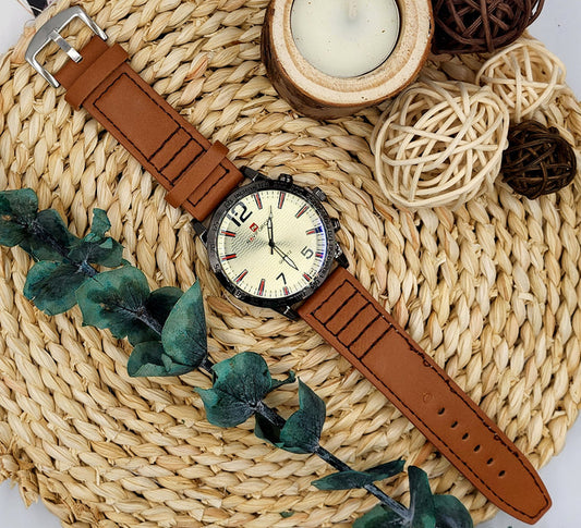 W3640 - Navi Force Brown Belt Fashion Watch