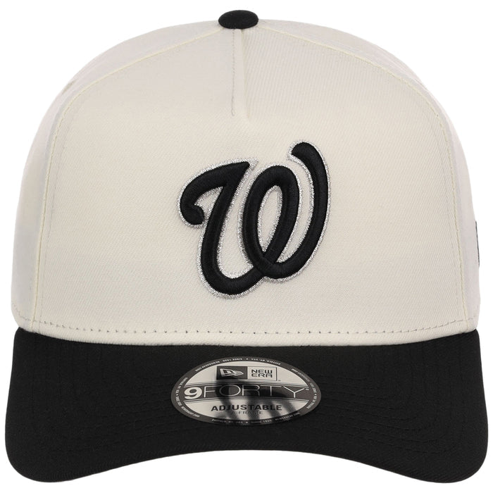 Washington Nationals MLB Chrome x Black FASHION CORE New Era 9FORTY A-Frame