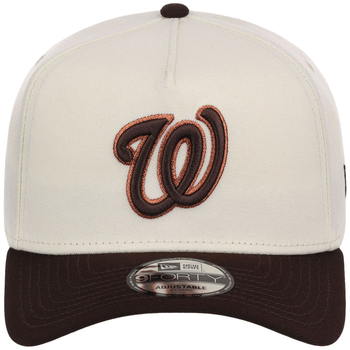 Washington Nationals MLB Chrome x Burnt Wood FASHION CORE New Era 9FORTY A-Frame