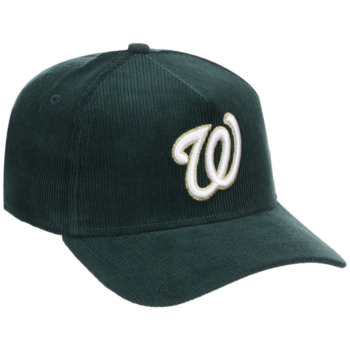 Washington Nationals MLB Dark Green Cord FASHION CORE New Era 9FORTY A-Frame
