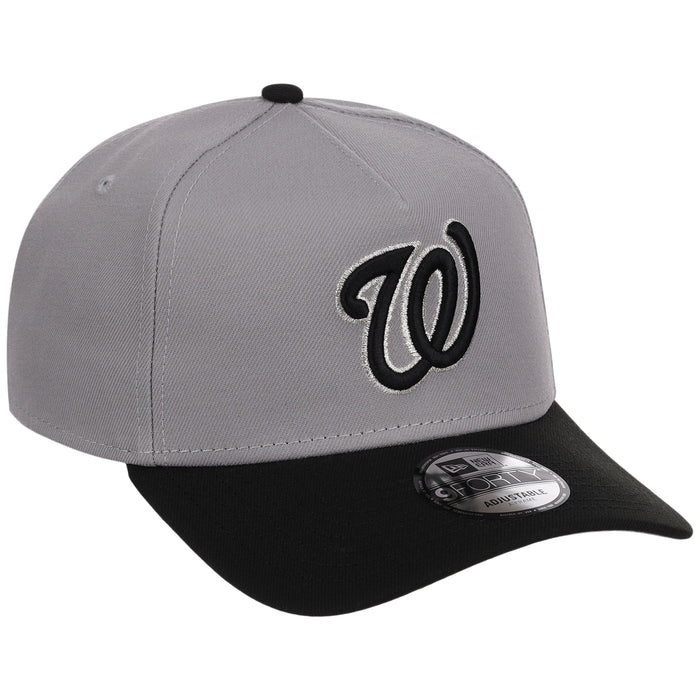 Washington Nationals MLB Gray x Black FASHION CORE New Era 9FORTY A-Frame
