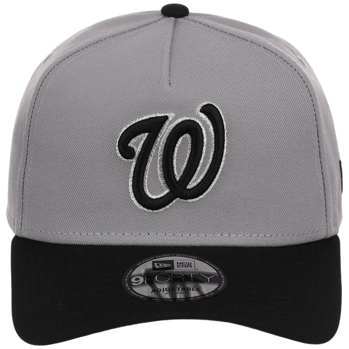 Washington Nationals MLB Gray x Black FASHION CORE New Era 9FORTY A-Frame