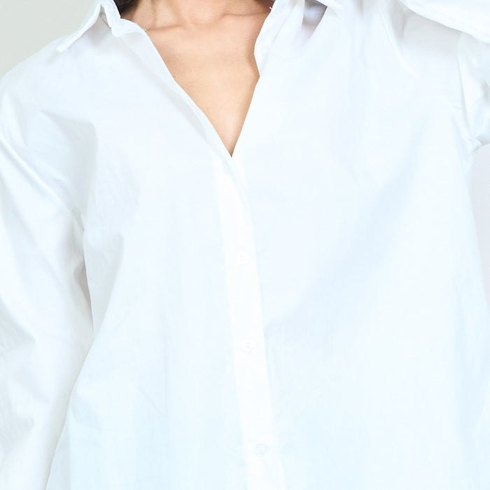 Weekend mood "Saturday" back letter applique relaxed silhouette shirt wholesale