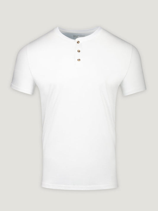White Short Sleeve Henleys | Casual Henley Shirts for Men