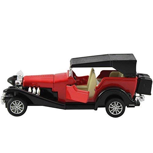 White Whale Metal Die Cast Classic Old Antique Car Model with Pull Back Action