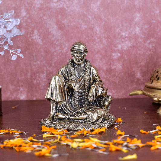 White Whale Superfine Brass God Lord Shirdi Sai Baba Bhagwan Lord Shirdi Sai Baba Idol Statue Murti