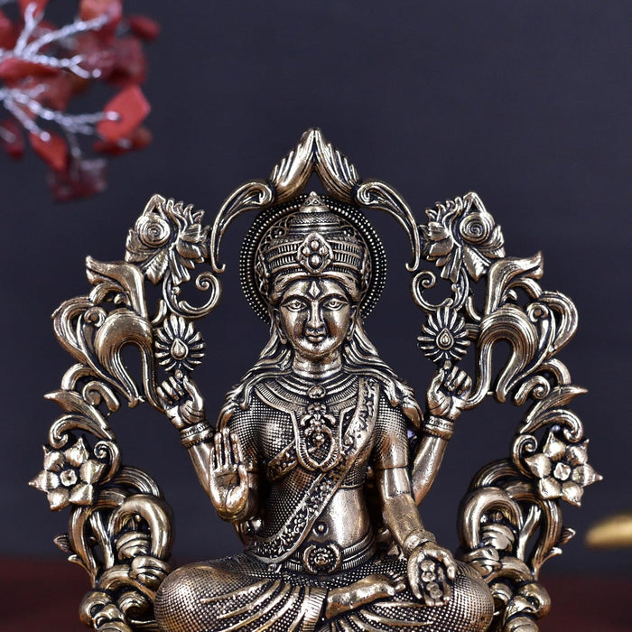 White Whale Superfine Brass Lakshmi Idol Hindu Laxmi Goddess Statue Home Office Showpiece Decor