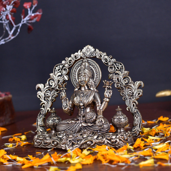 White Whale Superfine Brass Lakshmi Idol Hindu Laxmi Goddess Statue Home Office Showpiece Decor