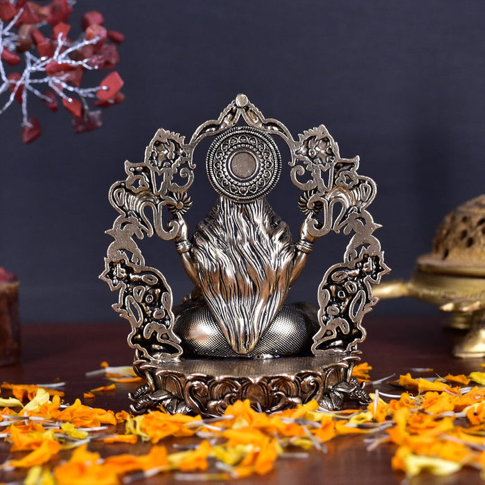 White Whale Superfine Brass Lakshmi Idol Hindu Laxmi Goddess Statue Home Office Showpiece Decor