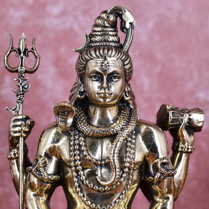 White Whale Superfine Brass Lord Shiva Statue Idol Home Decor Figurine