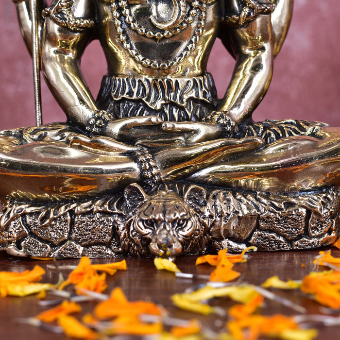 White Whale Superfine Brass Lord Shiva Statue Idol Home Decor Figurine