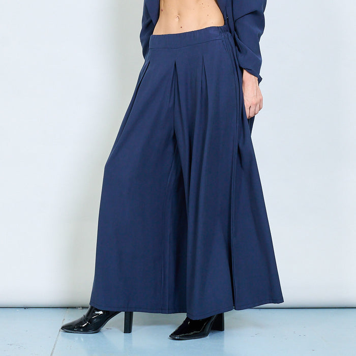 Wide-leg soft-touch winter palazzo pants wholesale