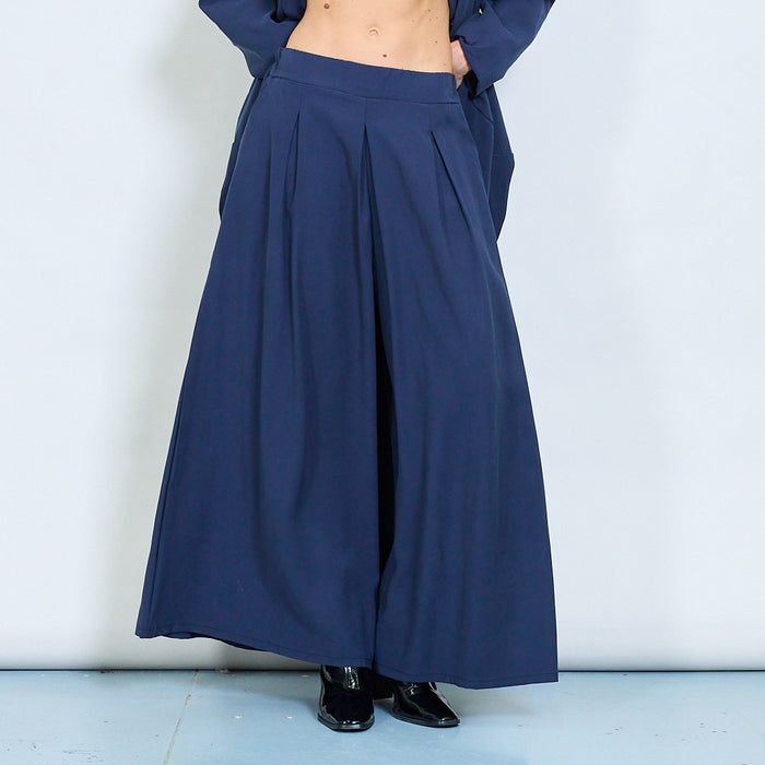 Wide-leg soft-touch winter palazzo pants wholesale