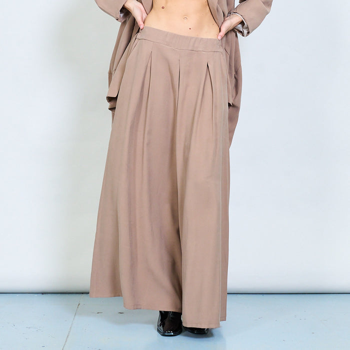 Wide-leg soft-touch winter palazzo pants wholesale