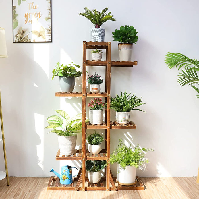 Wooden Plant Shelf - 6 Tier