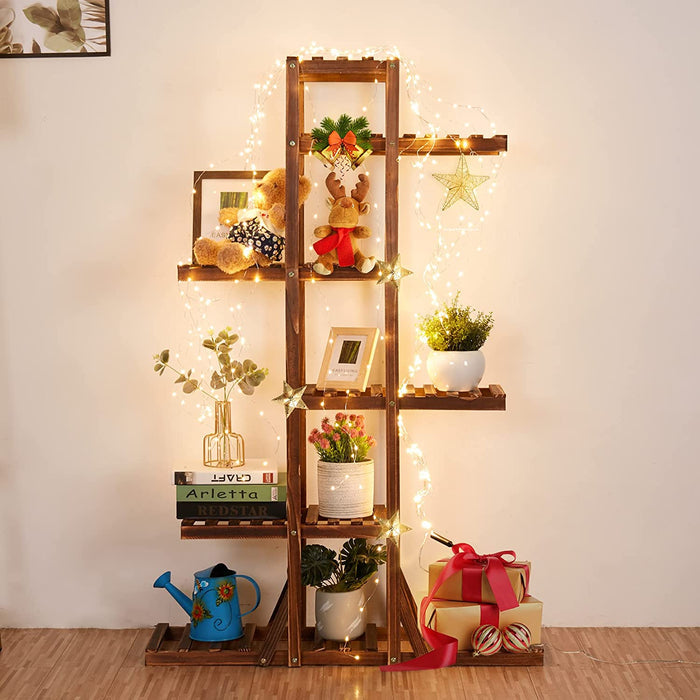 Wooden Plant Shelf - 6 Tier