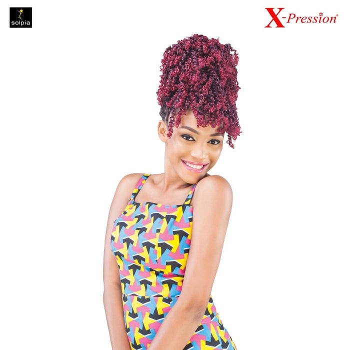 X-PRESSION 4X Passion Twist - Curly Spring Pre-twisted Braids Synthetic Crochet Hair Extensions 100 strands/pack