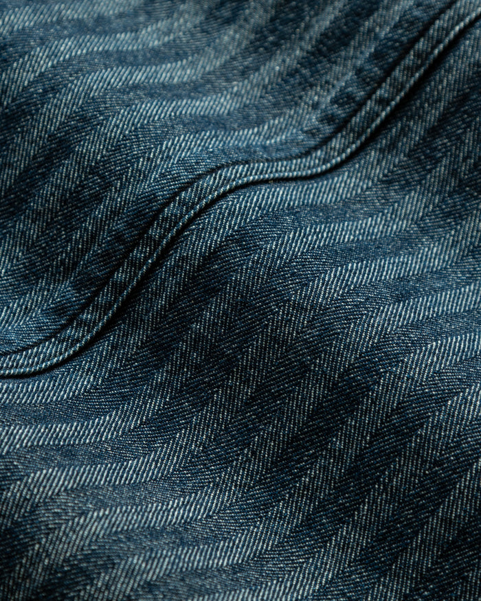 Yellowstone Work Jacket in Light Wash Herringbone