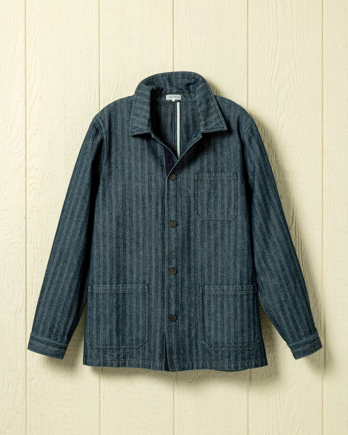 Yellowstone Work Jacket in Light Wash Herringbone