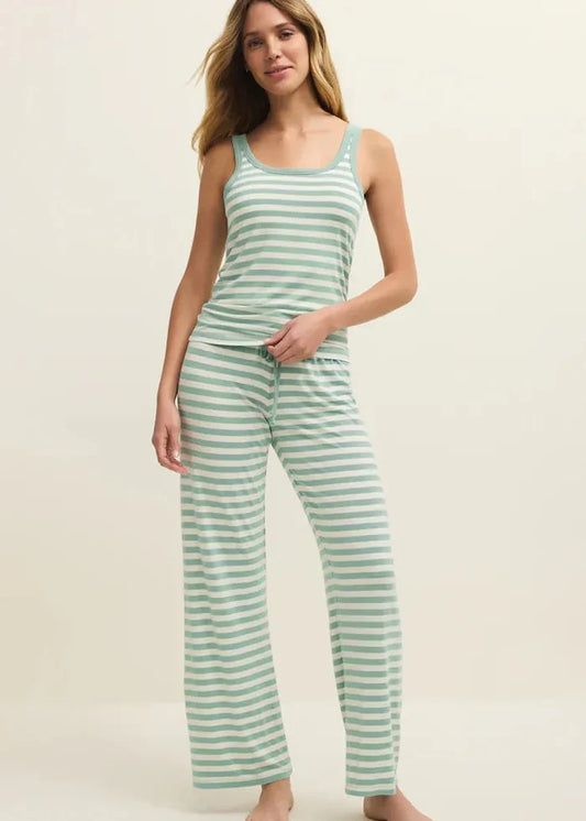 Z Supply Kiera Stripe Tank in Crystal Green