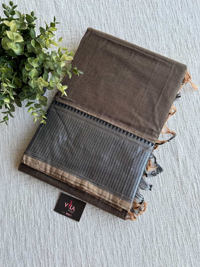 Zari border silk cotton saree