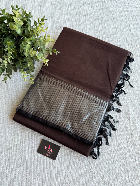Zari border silk cotton saree