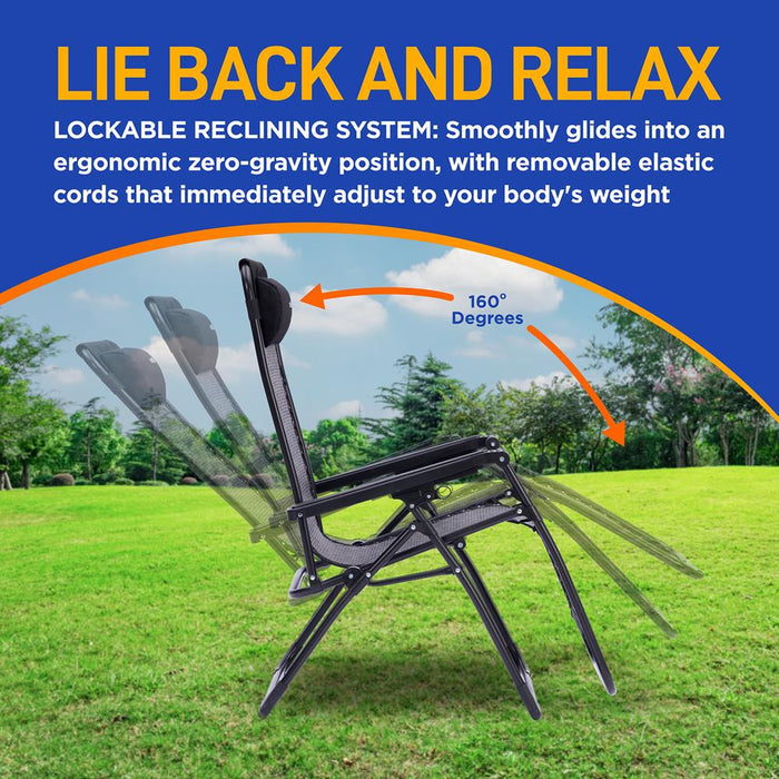 Zero Gravity Lawn Chair Set, Ultimate Comfort, Weather-Resistant Rattan, Brown