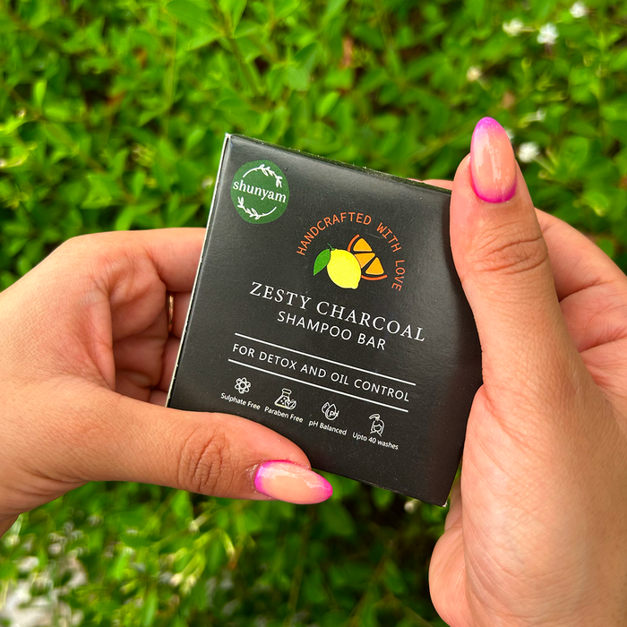 Zesty Charcoal Shampoo Bar for Detox and Oil Control