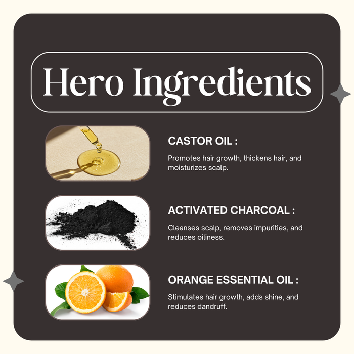 Zesty Charcoal Shampoo Bar for Detox and Oil Control