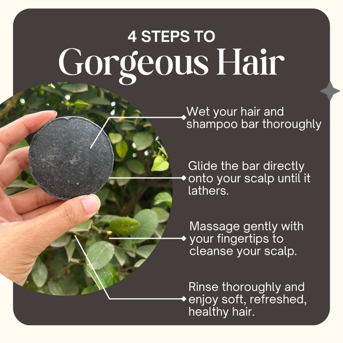 Zesty Charcoal Shampoo Bar for Detox and Oil Control
